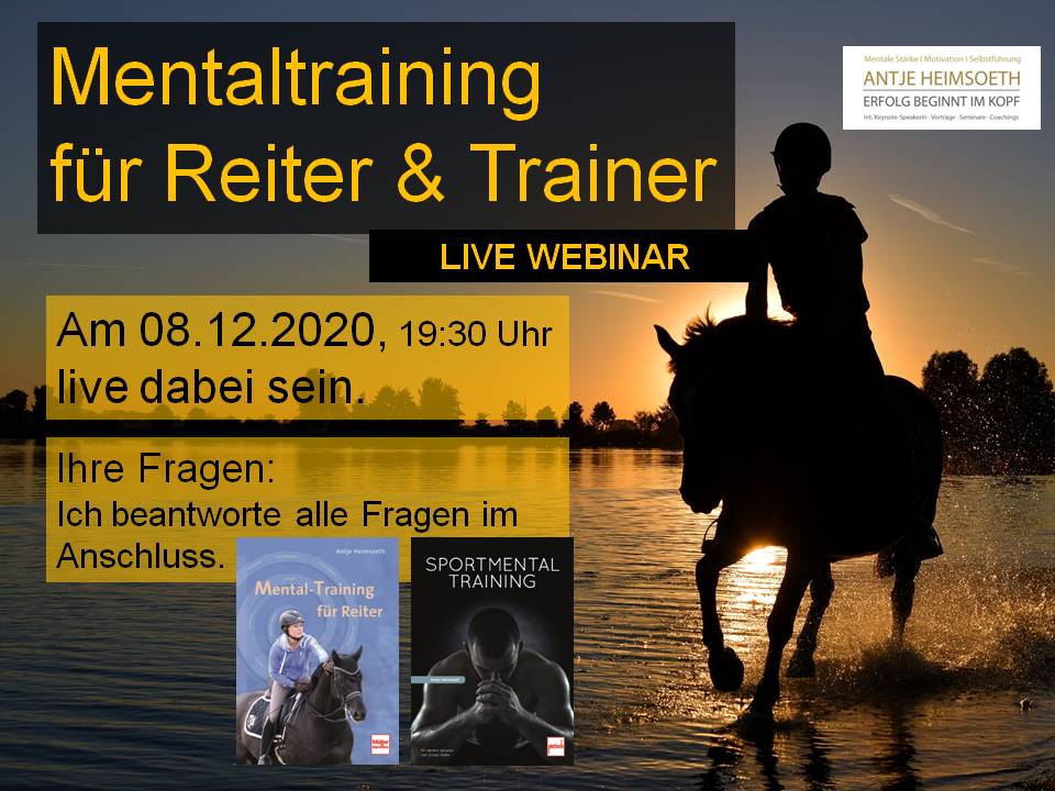 Live Webinar Reiten im Kopf® – Mentale Stärke für Reiter & Trainer