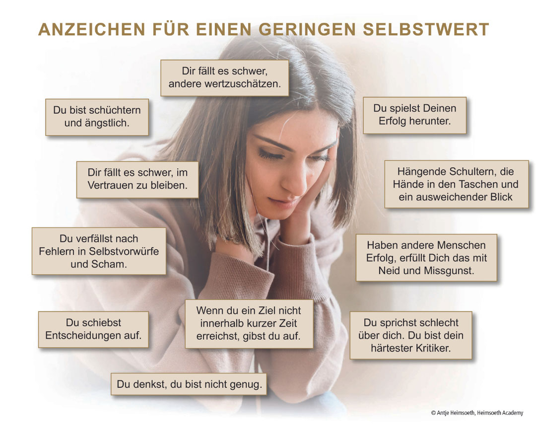 Anzeichen für einen geringen Selbstwert