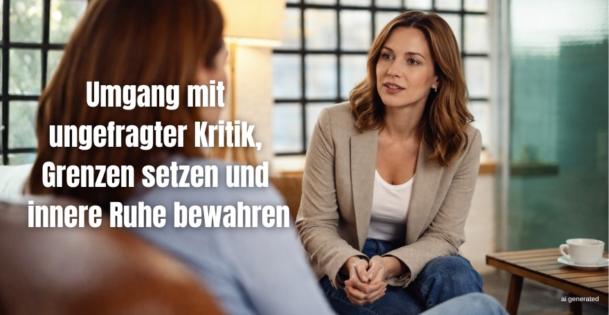 Tipps und Strategien, die Dir helfen können, mit ungefragter Kritik und Einmischung umzugehen