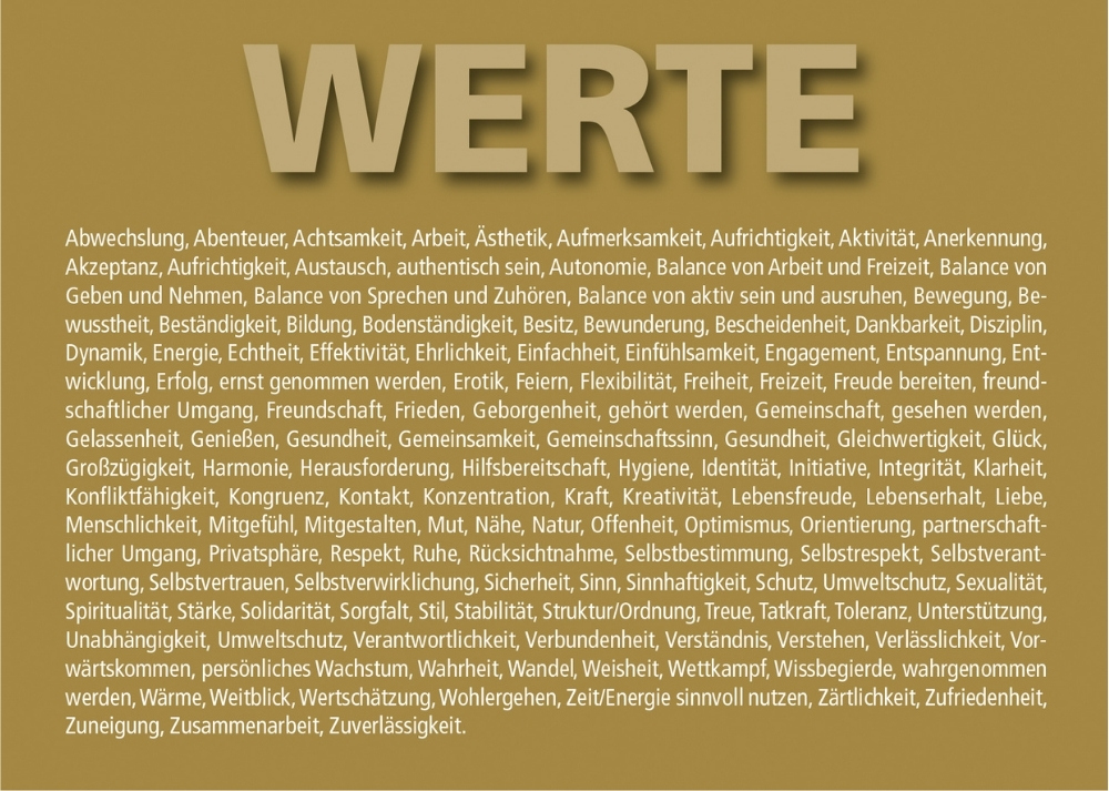 Werte -Im Einklang mit den eigenen Werten leben – warum das entscheidend ist