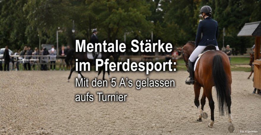 Mentale Stärke im Pferdesport: Mit den 5 A's gelassen auf´s Turnier - Bild: Ki-generiert