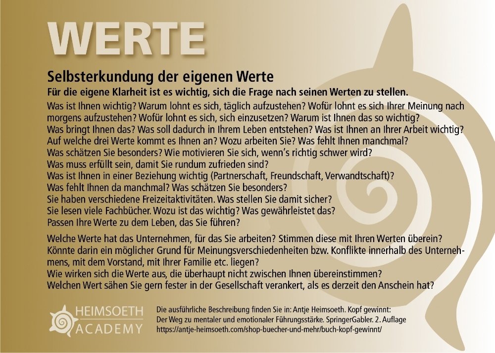 Vision, Ziele und Werte